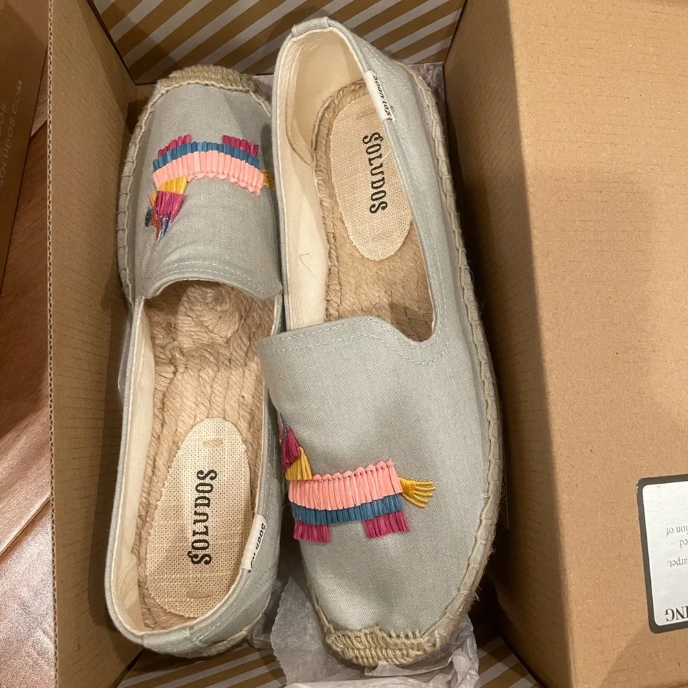 NEW Soludos Pinata Smoking Slipper Espadrilles Sz 7 NIB